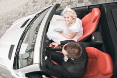 cabrio mercedes wedding car