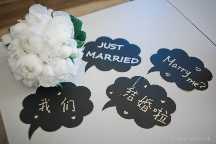 wedding chart in chinese just married DIY