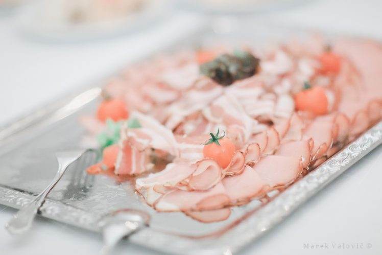 ham - garnish platter - wedding