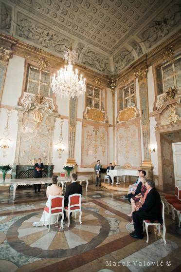 wedding photo Mirabell Palace Marble Hall Salzburg