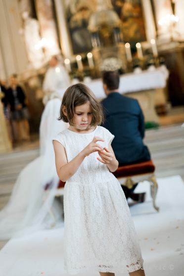 kids on wedding in the church